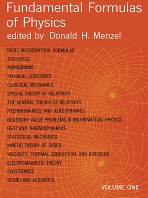 cover image of Fundamental Formulas of Physics, Volume One